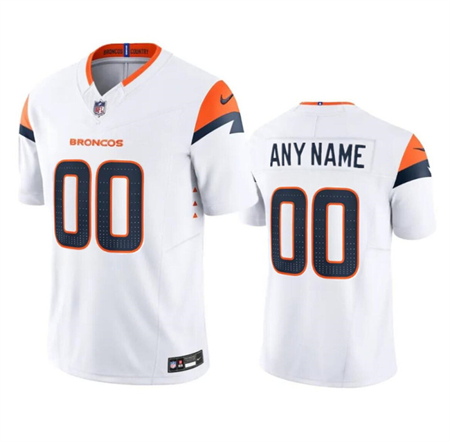 Youth Denver Broncos Active Player Custom White 2024 F.U.S.E. Vapor Limited Stitched Football Jersey